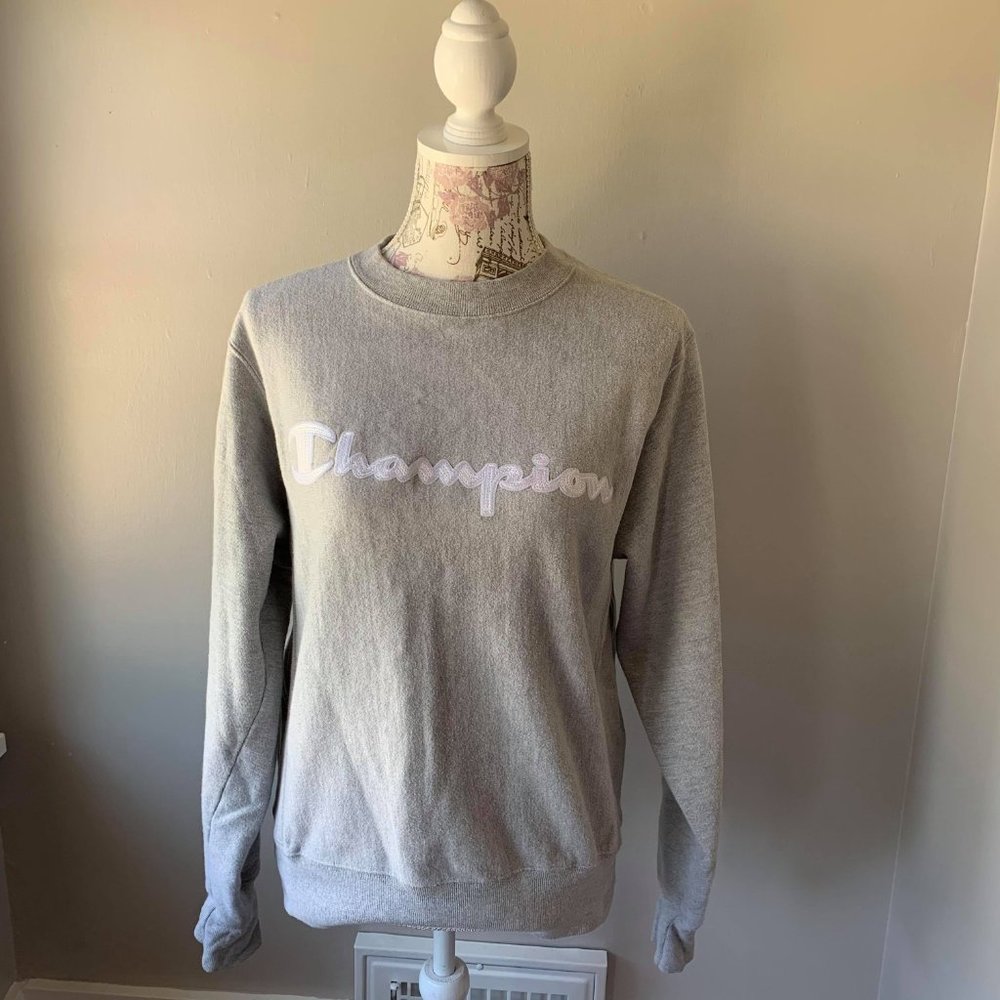 Vintage Light Gray Champion Sweatshirt Size Small